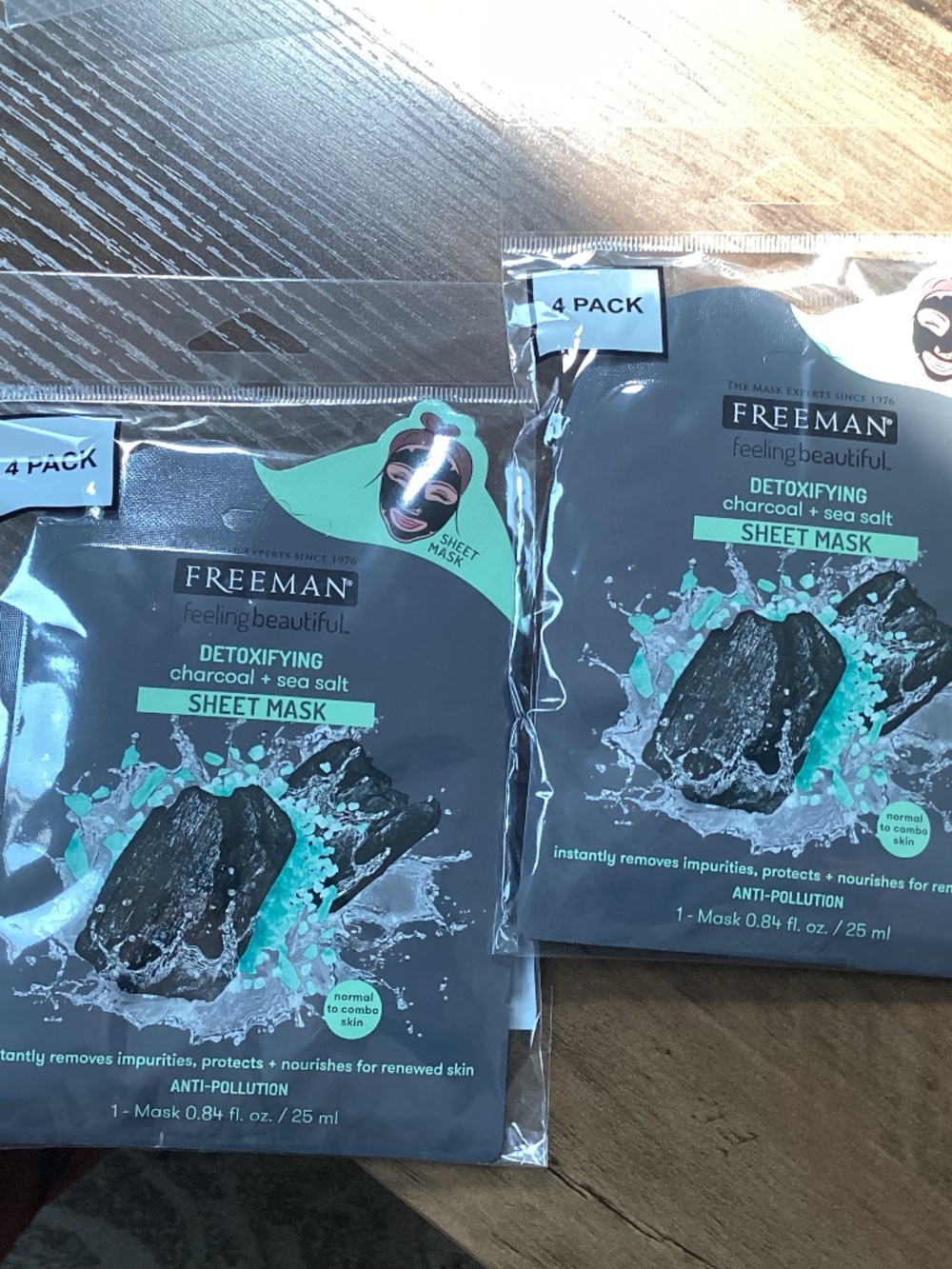 Freeman Feeling Beautiful Detoxifying Charcoal Sea Salt Sheet Masks Bundle